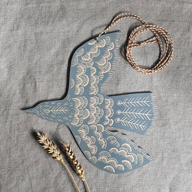 Hanging Blackbird Decoration - by Kate Millbank