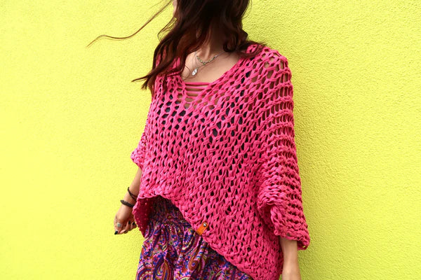 Recycled Cotton Summer Pullover by Dot Knits
