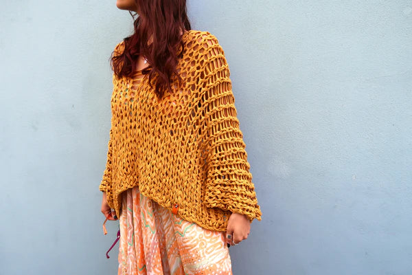 Recycled Cotton Summer Pullover by Dot Knits