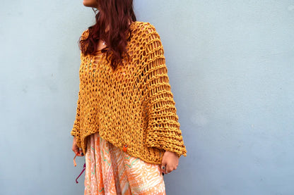 Recycled Cotton Summer Pullover by Dot Knits