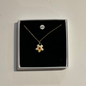 Flower with Red Centre Pendant  Necklace by Lili Toth