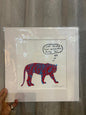 Tiger Illustration Giclée Print in White Frame - by The Laughing Lark