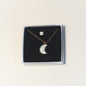 Crescent Moon Green Spotted Ceramic Necklace by Lili Toth