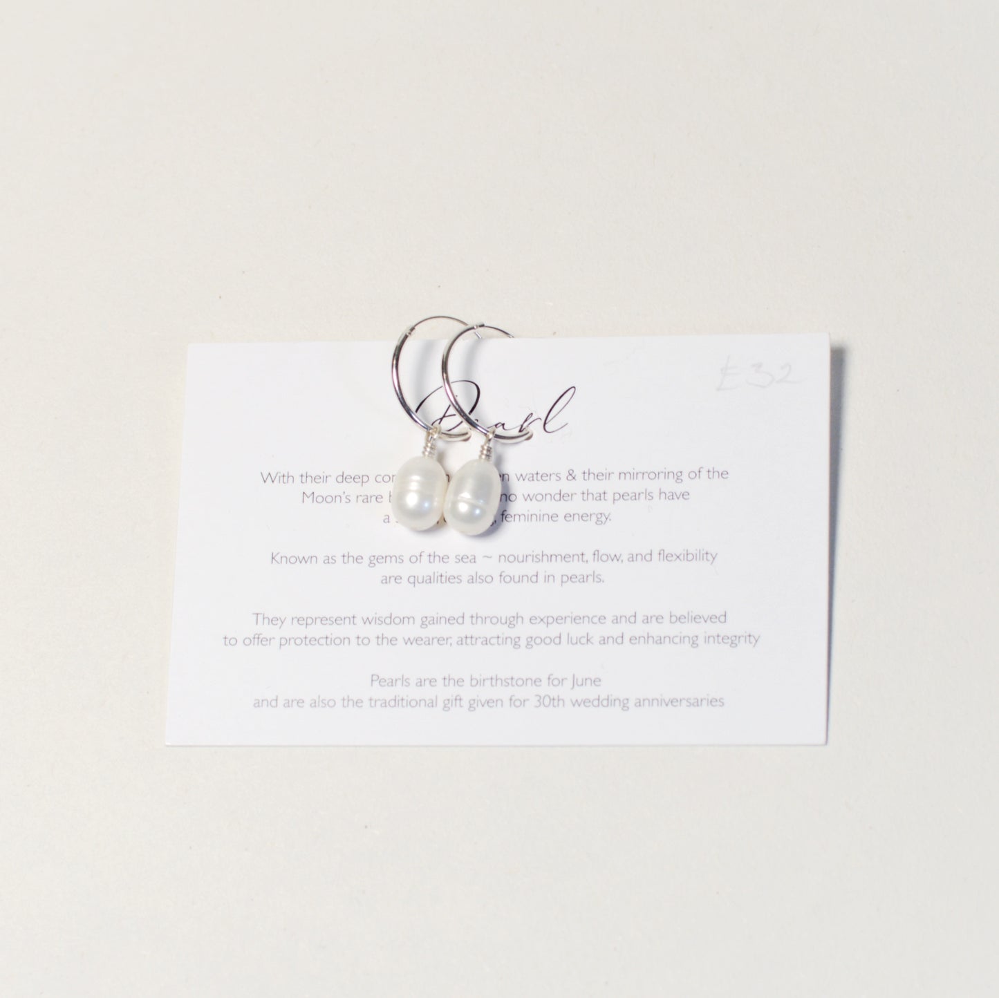 Freshwater Pearl Hoop Earrings | Sterling Silver by Toba