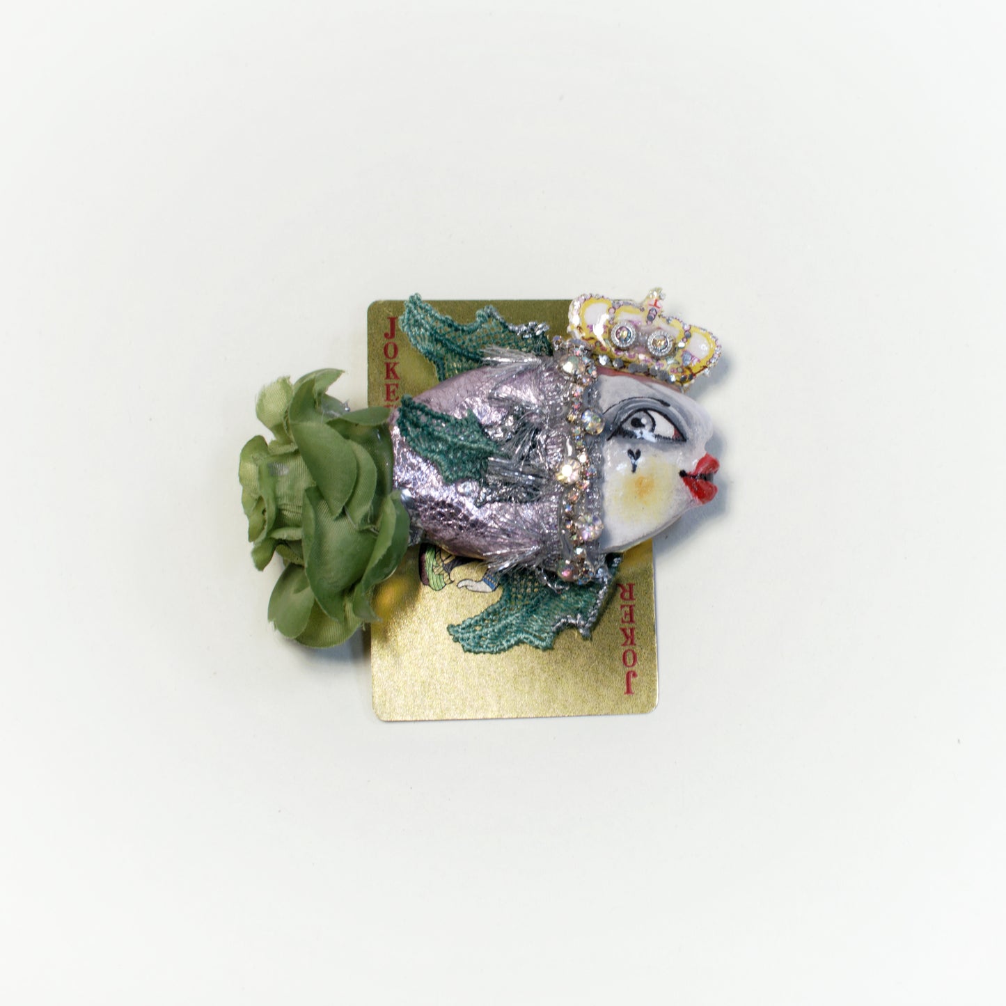Queen of Hearts Fish Brooch by Jan Cooper