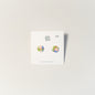 Handmade Colourful Checked Circular Stud Ceramic Earrings by Lili Toth