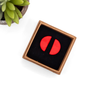 Half Moon Stud Earrings - Scarlet by Luna Design