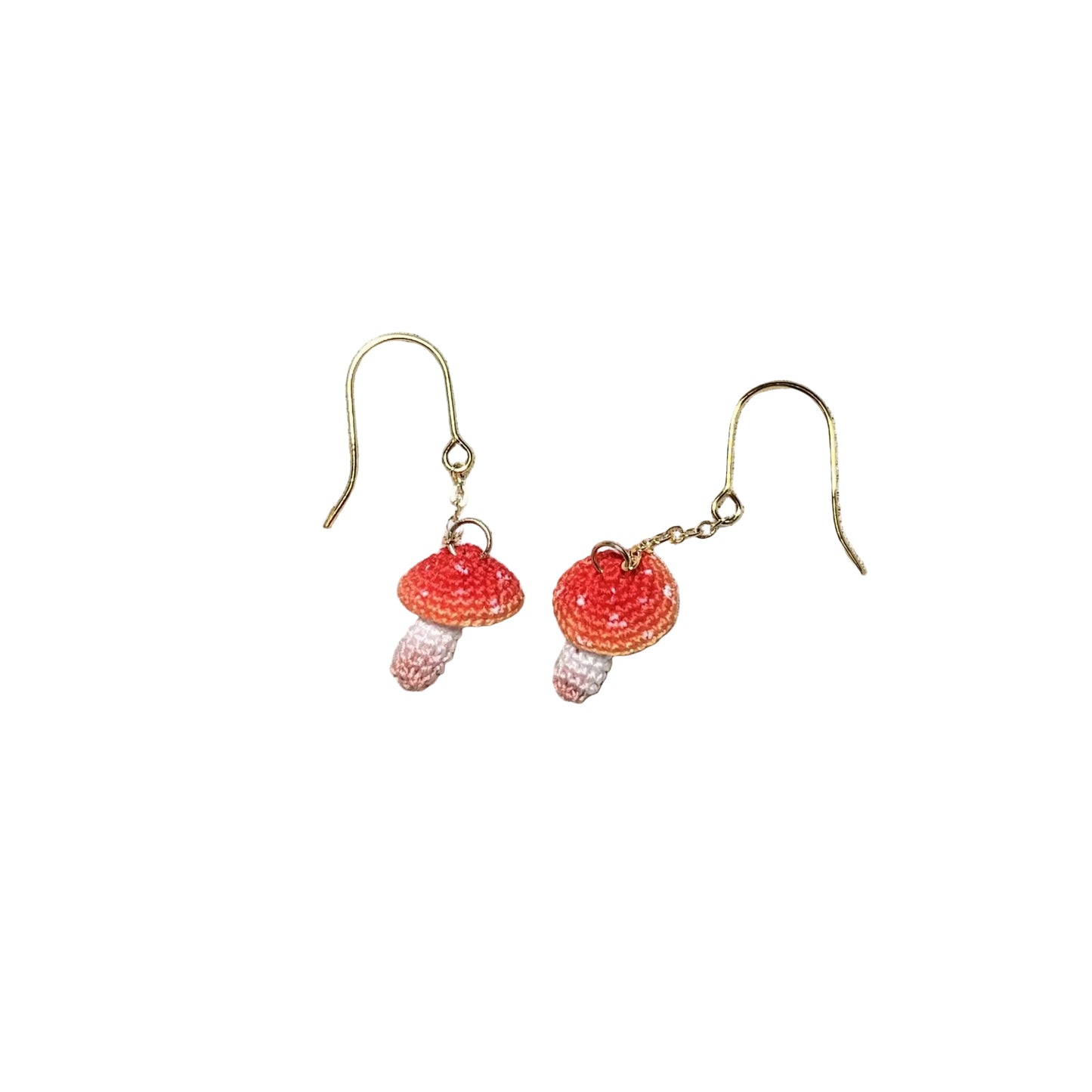 Mushroom Micro Crotchet earrings by Miss Peachy