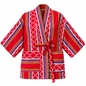 River Red Handwoven Kente Kimono with Batik Lining by Nyny Ryke