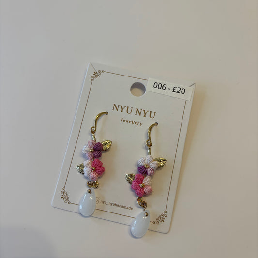 Micro Crochet Flower Earrings by NYU