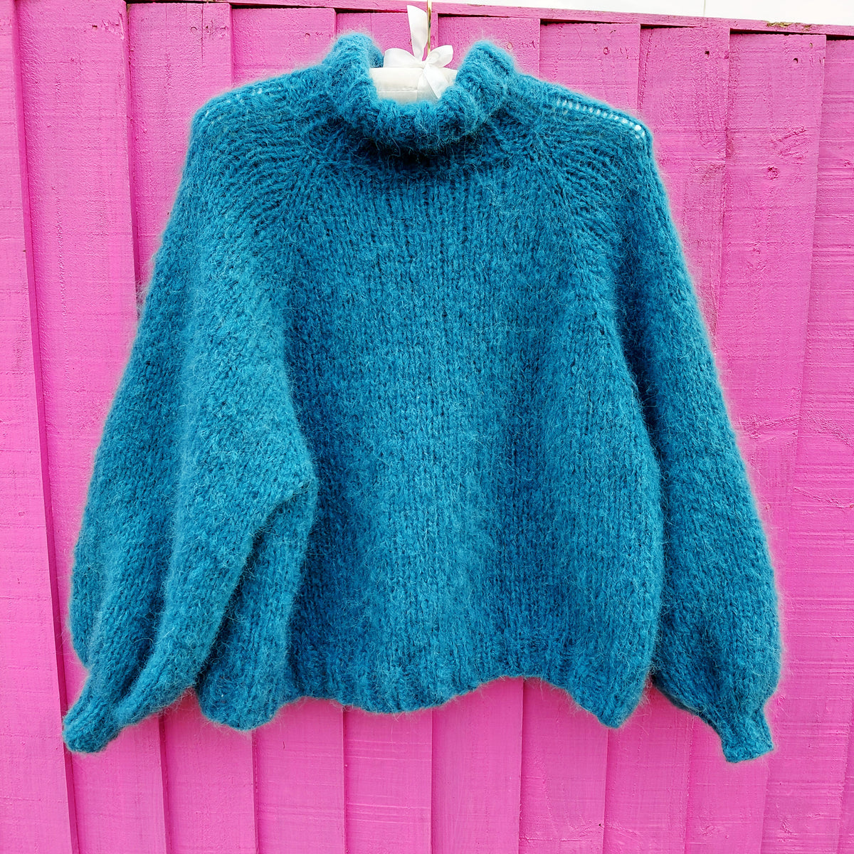 Olivia Alpaca & Merino Jumper - Teal by SZUBI CRAFTS