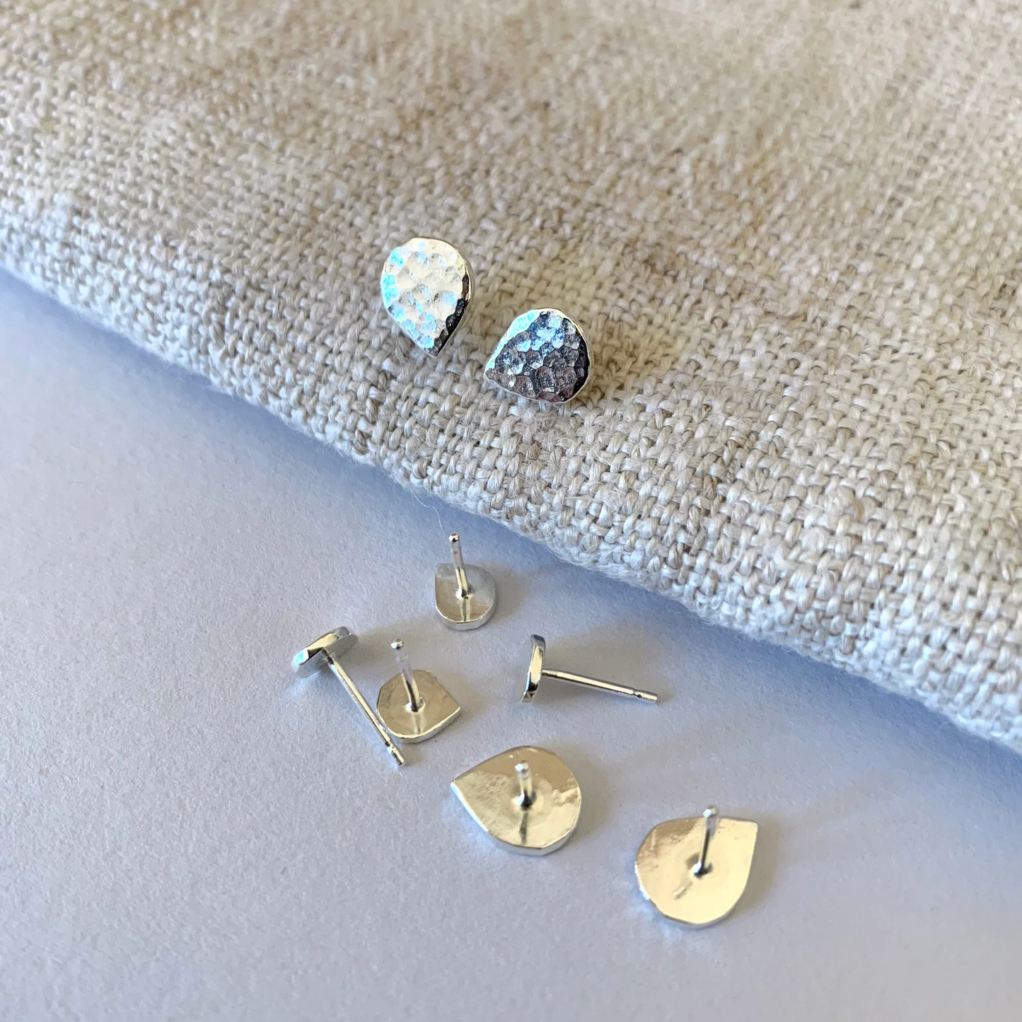 Petal Stud Earrings Silver by Outline Jewellery