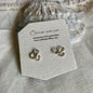 Seafoam Filigree Stud Earrings Silver by Outline Jewellery