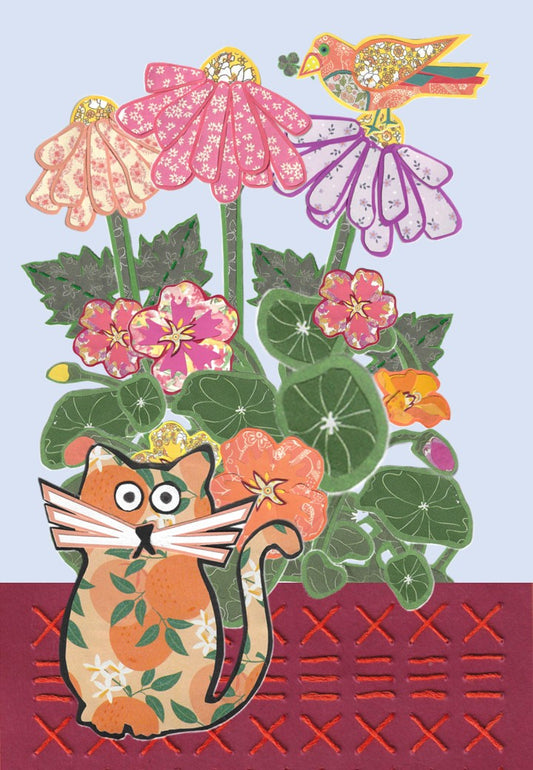 Orange Cat Collage Print by The Spring House Crafts