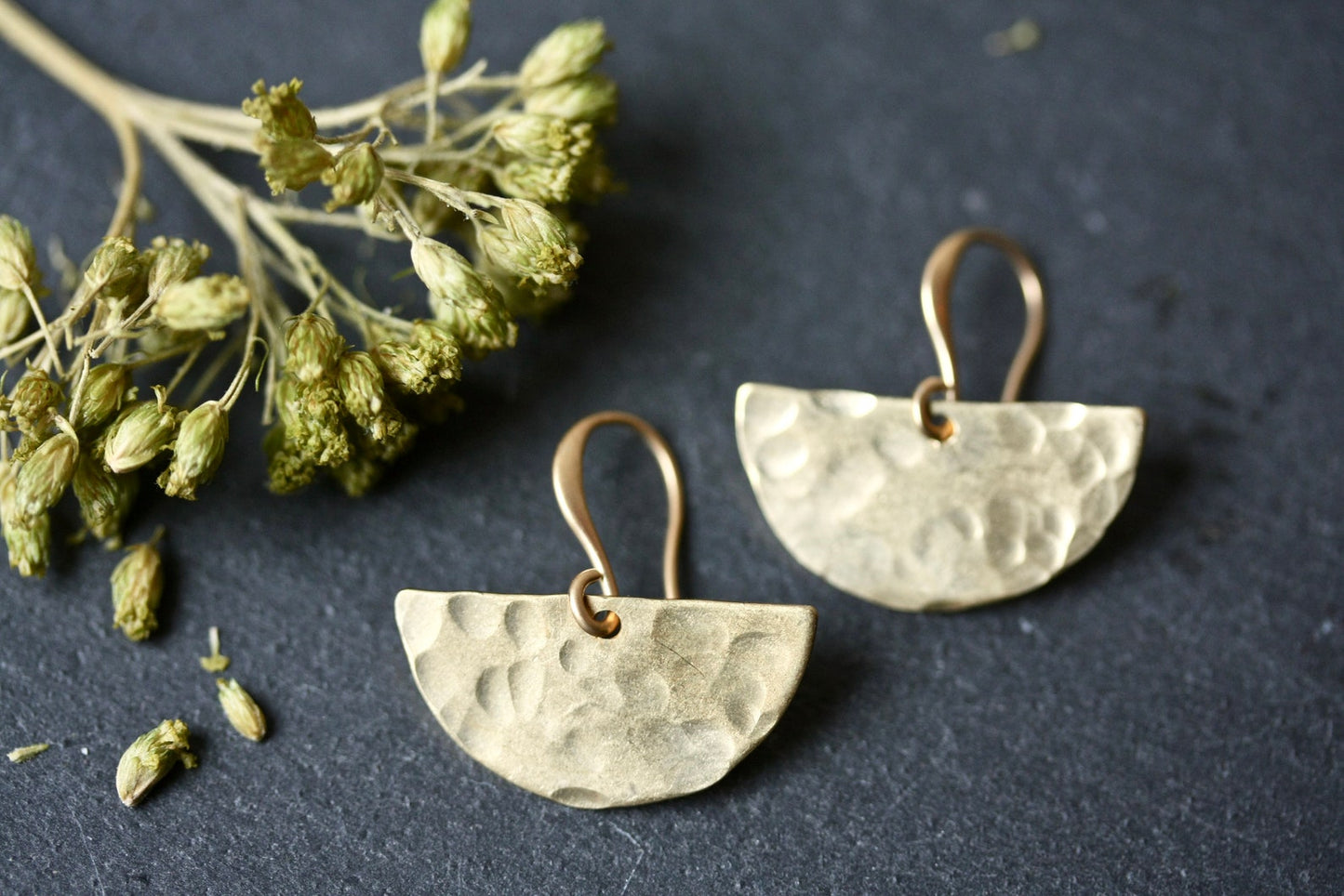 Brass earrings collection - Palomita Jewellery
