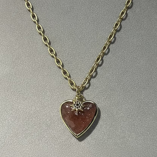 Heart and Star Necklace by Pom di Pom
