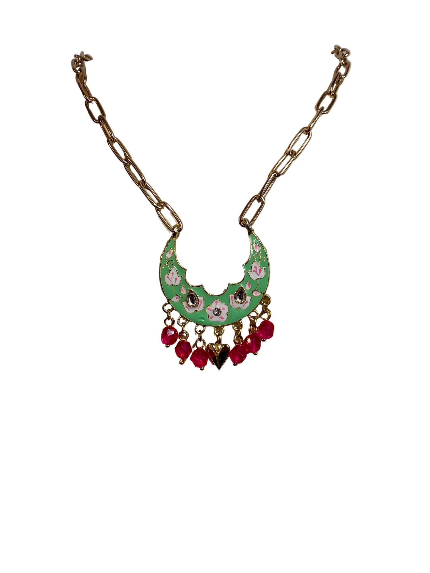 Mint statement necklace by Pom Di Pom