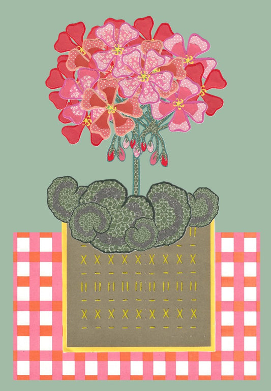 Geranium Collage Print by The Spring House Crafts