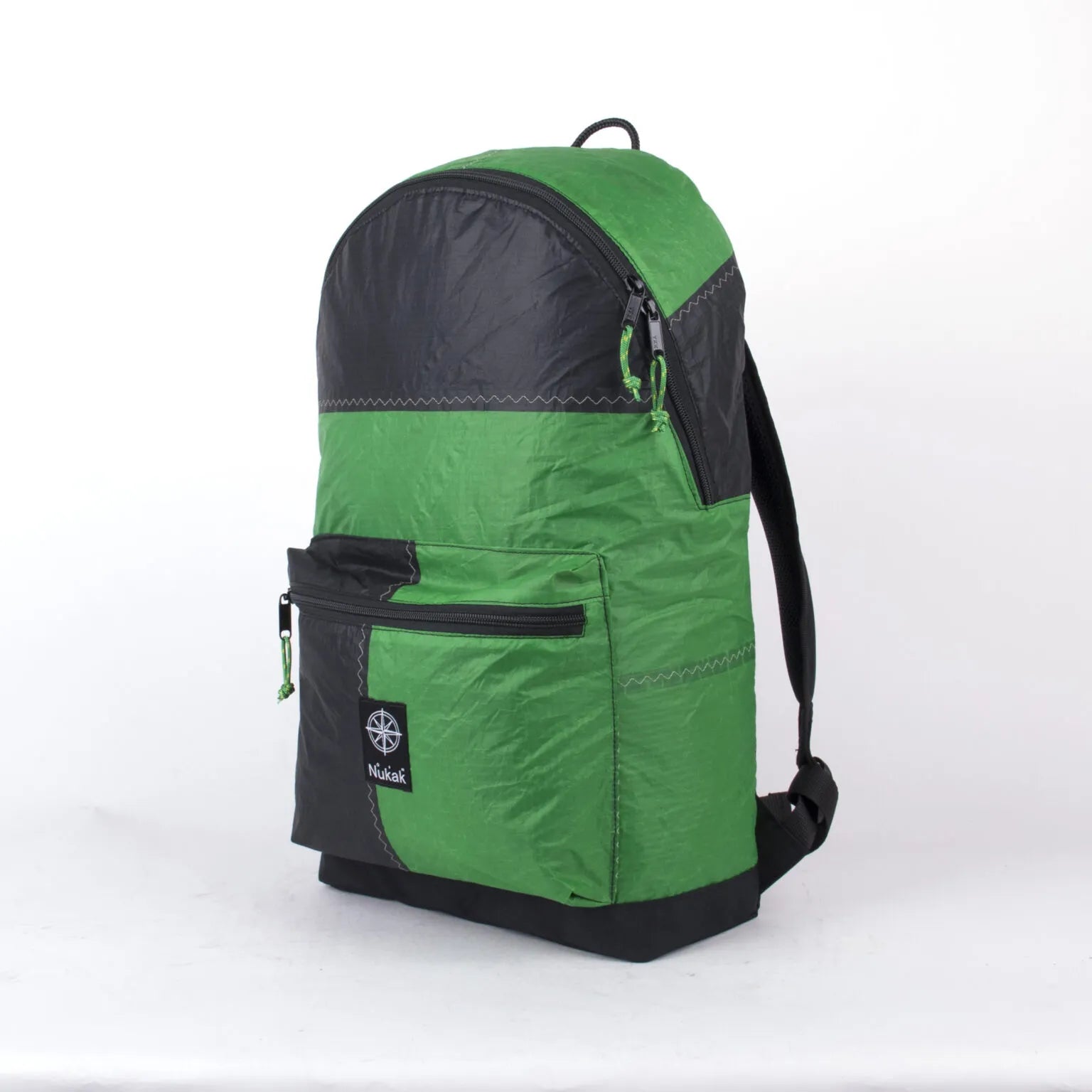 Siroco Backpack Upcycled Kite Surfing Material - Black/Green