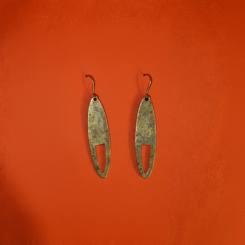 Brass Dune Cut Earrings by Stuff Made from Things