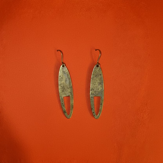 Brass Dune Cut Earrings by Stuff Made from Things