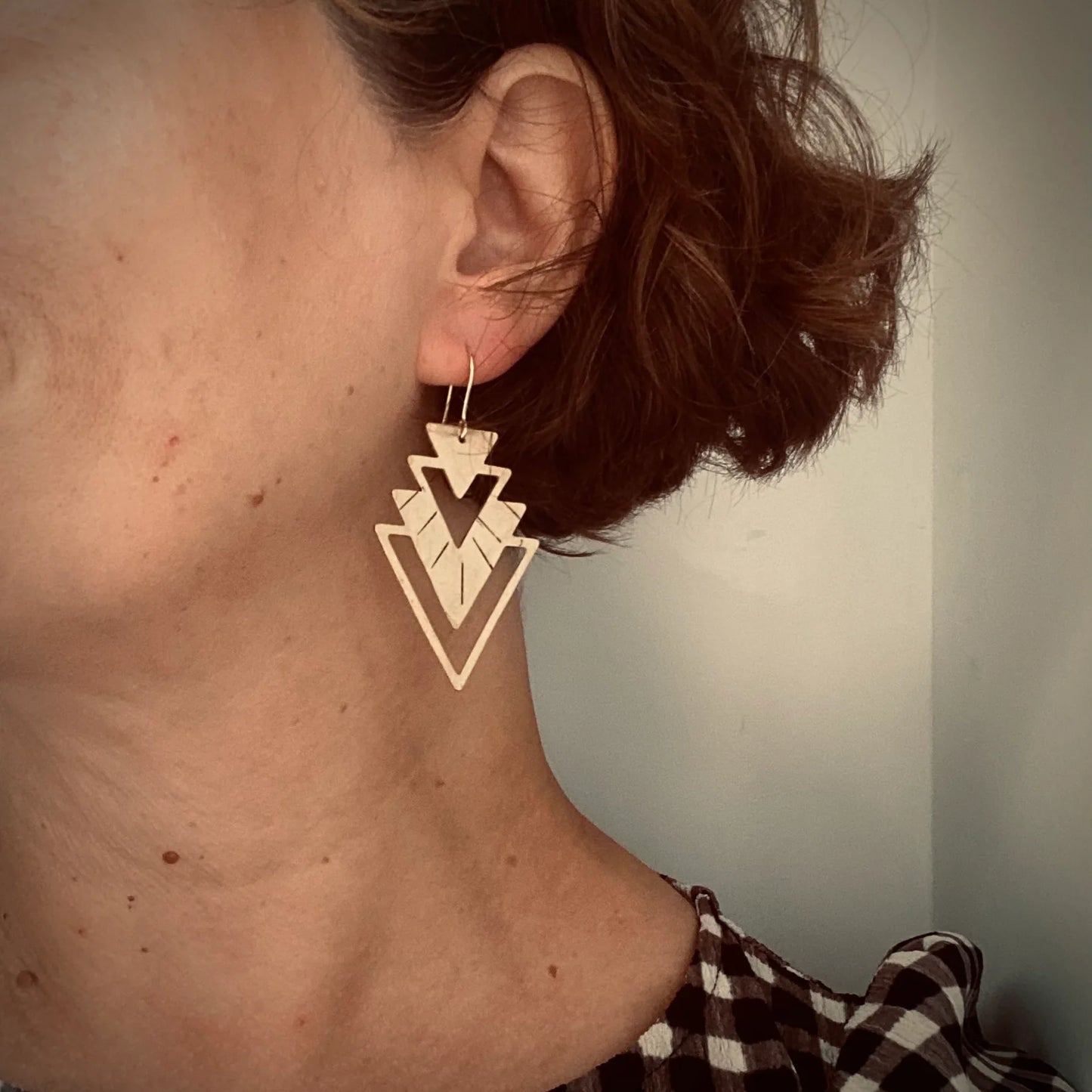 Stuff Made From Things - Nouveau Brass Earrings