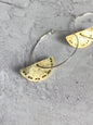Omma Raw Brass Semicircle Simple Hoop Earrings