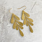 Seaweed Hammered Brass Earrings by Stuff Made from Things