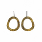 Oval Cut Brass earrings by Stuff Made from Things