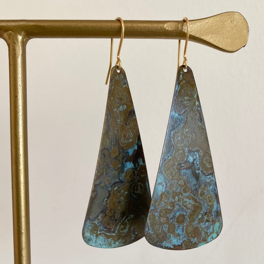 Shoal Patina Brass Earrings by Stuff Made from Things