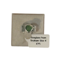 Stirling Silver ring with star detail and a green seaglass stone from Seaham, size K