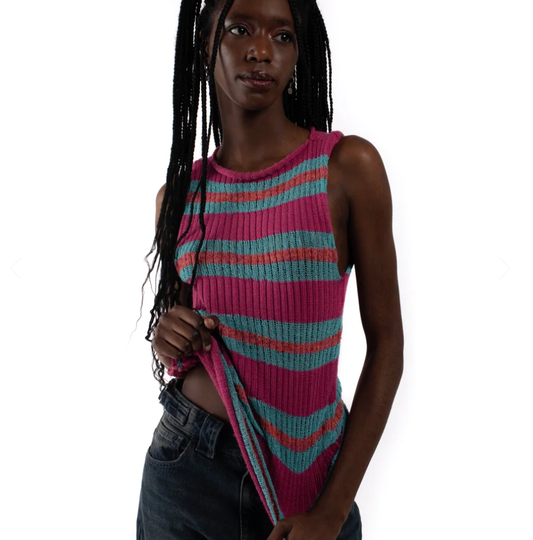 Pink Knitted Tank by Anais Miller