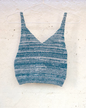 Knitted Crop Tops in Reclaimed Fashion Yarns by Dot Knits