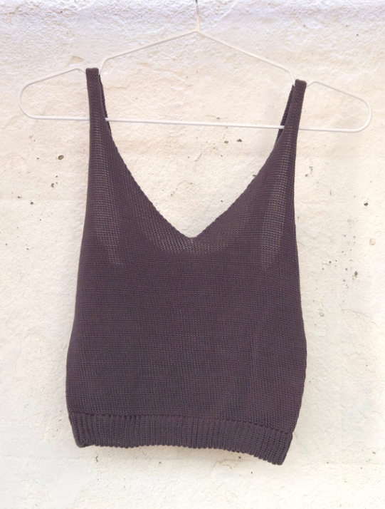 Knitted Crop Tops in Organic Cotton by Dot Knits