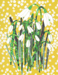 Snowdrops Collage Print by The Spring House Crafts
