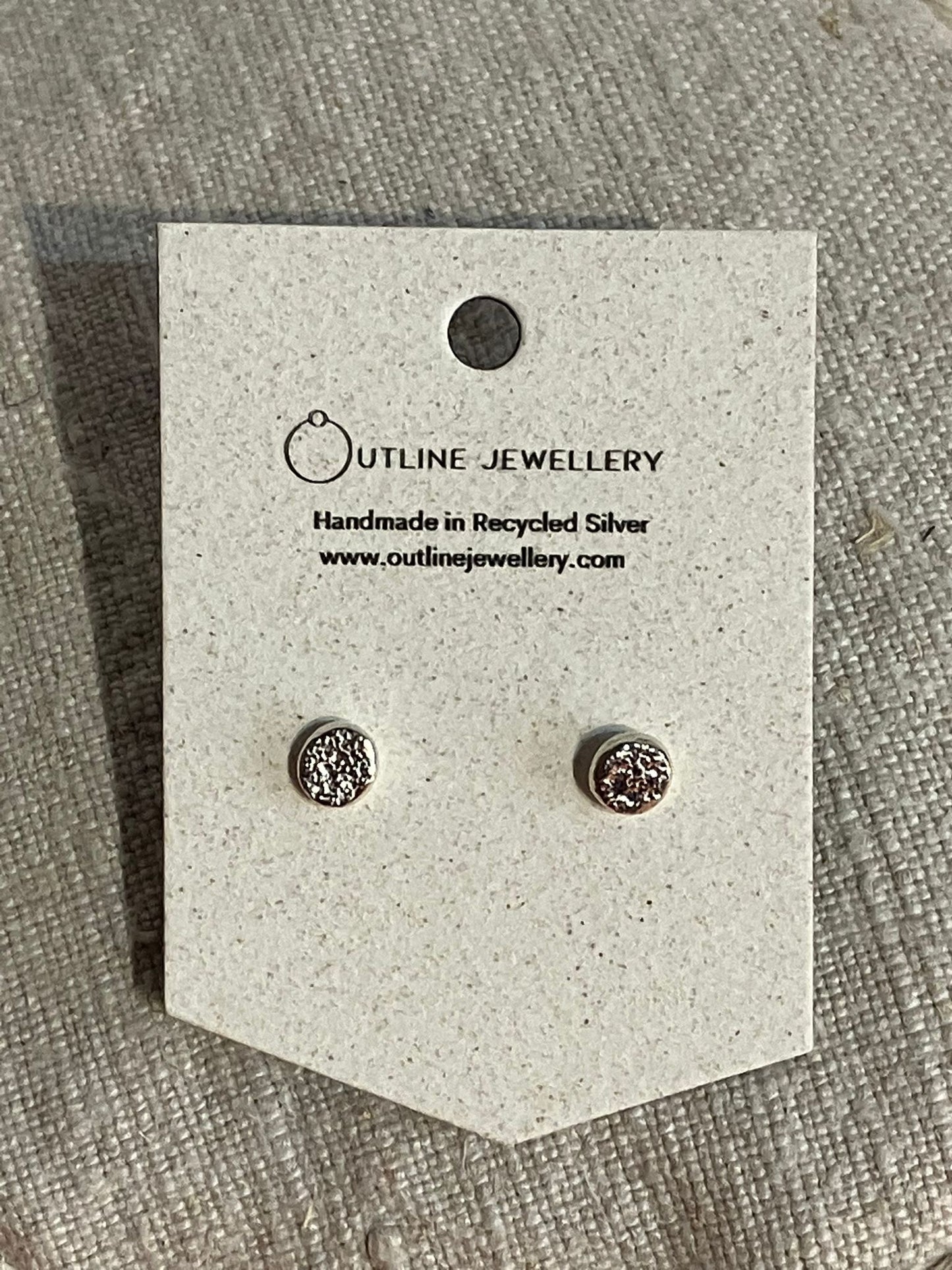 Round Mini Mood Stud Earrings - By Outline Jewellery
