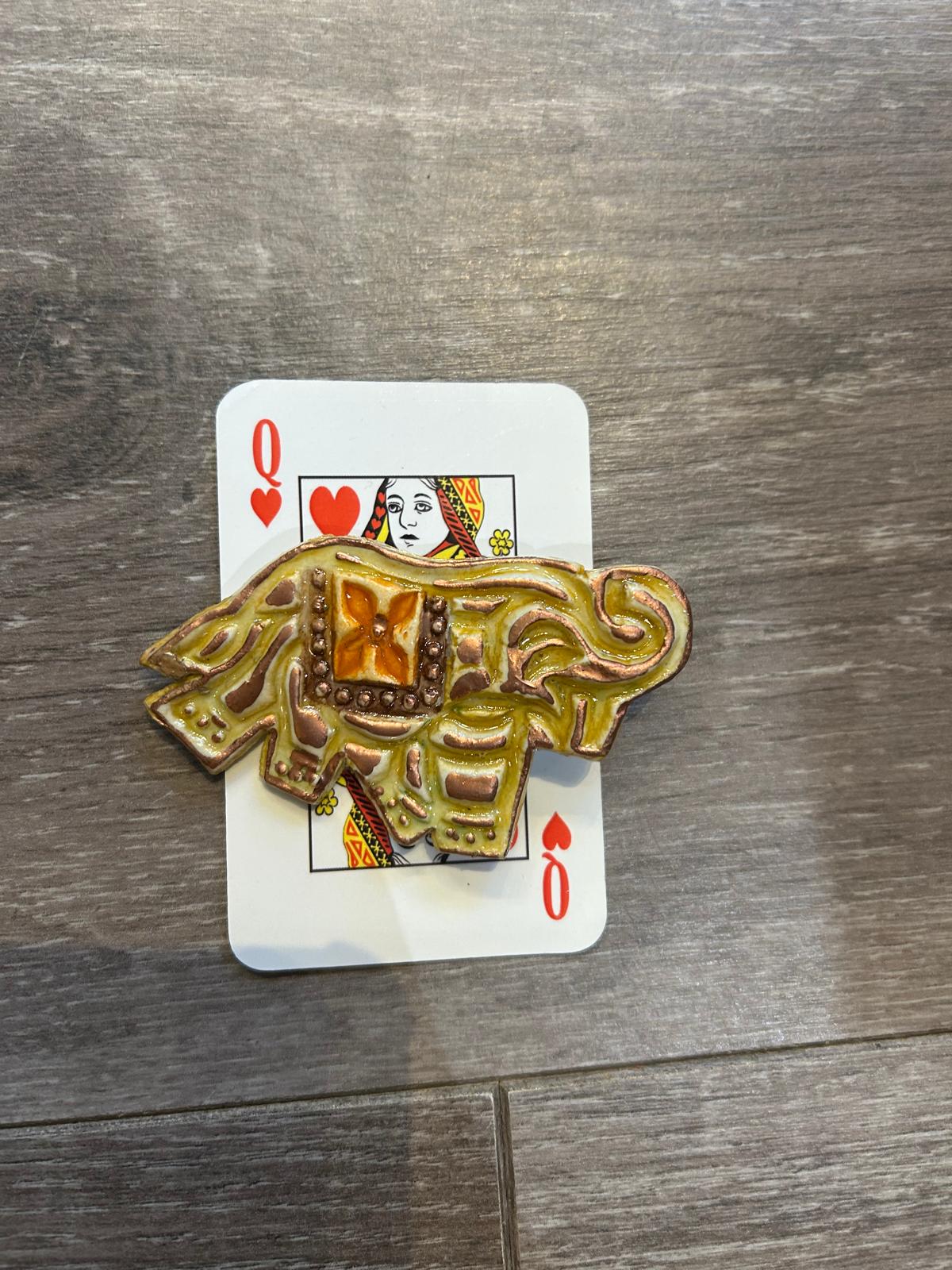 Elephant brooch by Jan Cooper