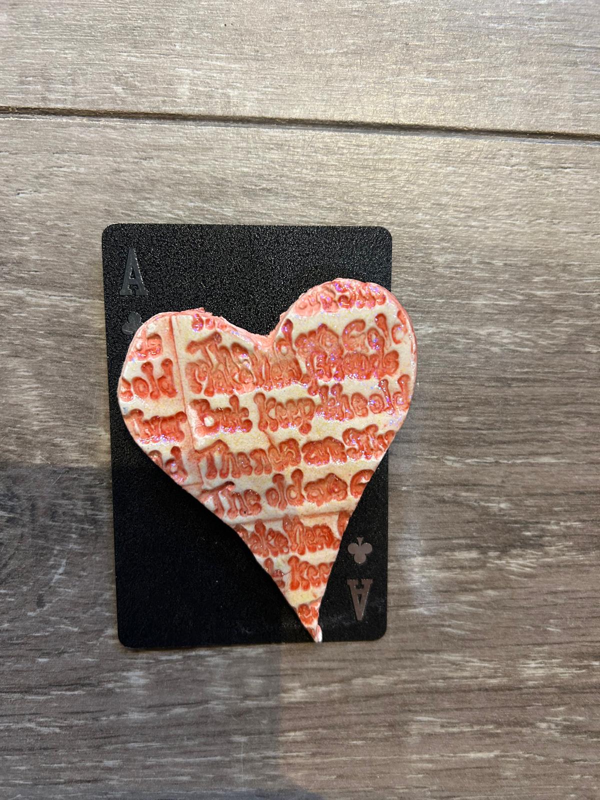 Heart brooch by Jan Cooper