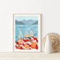 Wine By The Sea A5 Print by Violet’s Print House