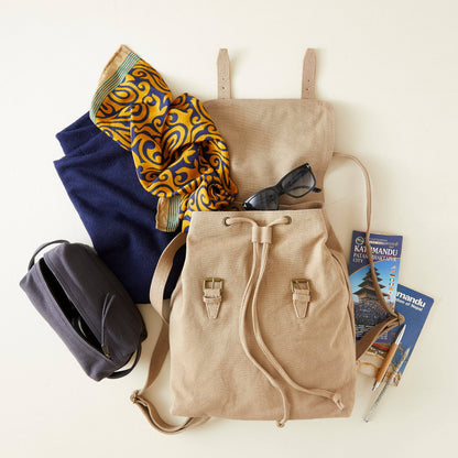 AURA QUE - LAKSHYA Unisex Vegan Canvas Backpack