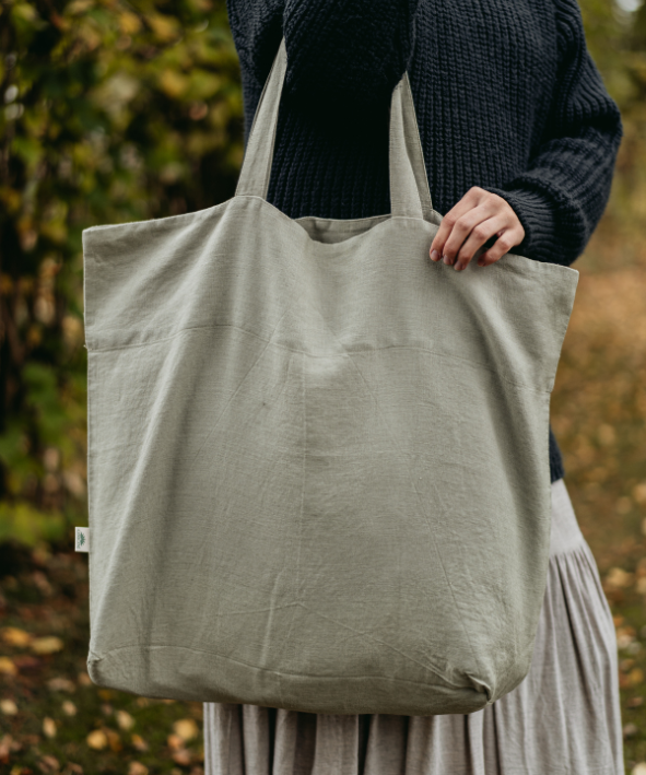 Large Linen Tote Bag - by OMOM