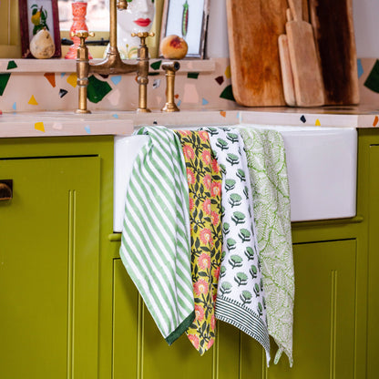 Pressed Petals Amber tea towel by Constance & Denny
