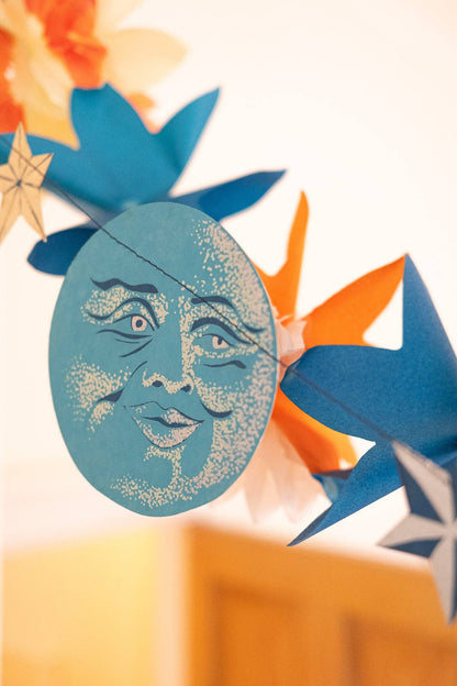 Man on the Moon Sewn Garland - by East End Press