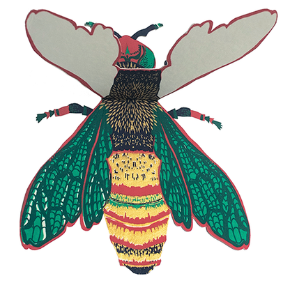 Wasp Greeting Card - by East End Press