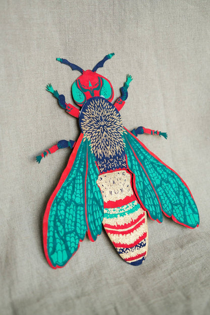 Wasp Greeting Card - by East End Press