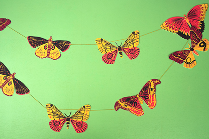 Colourful Butterflies Sewn Garland - by East End Press
