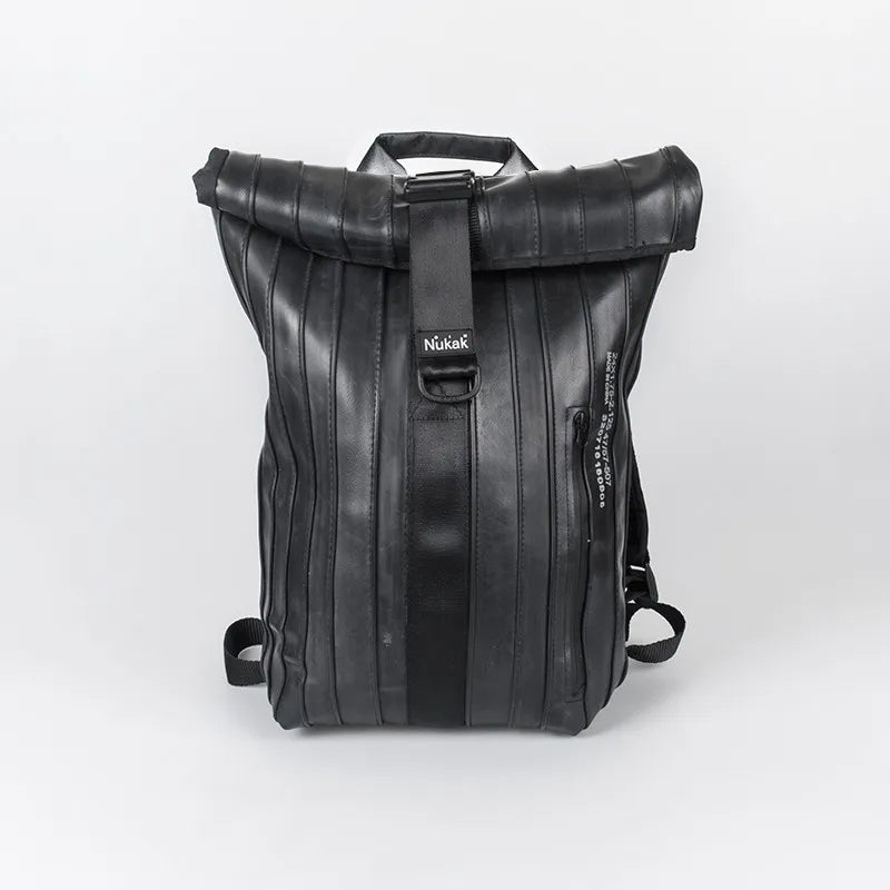 Arce Bike Backpack Upcycled Bicycle Inner Tube Tyres - Black