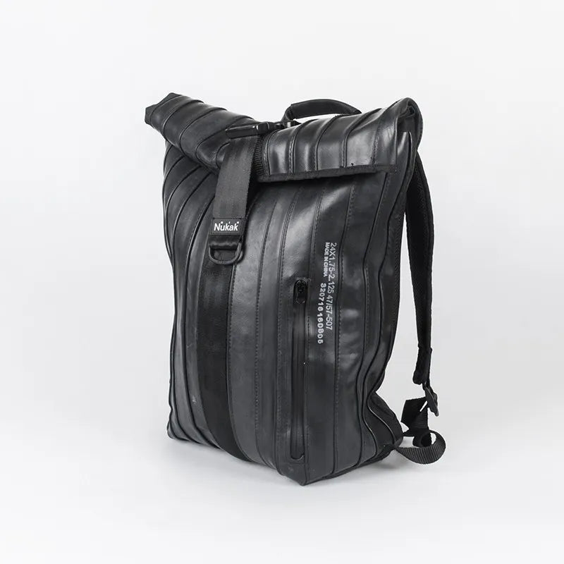 Arce Bike Backpack Upcycled Bicycle Inner Tube Tyres - Black