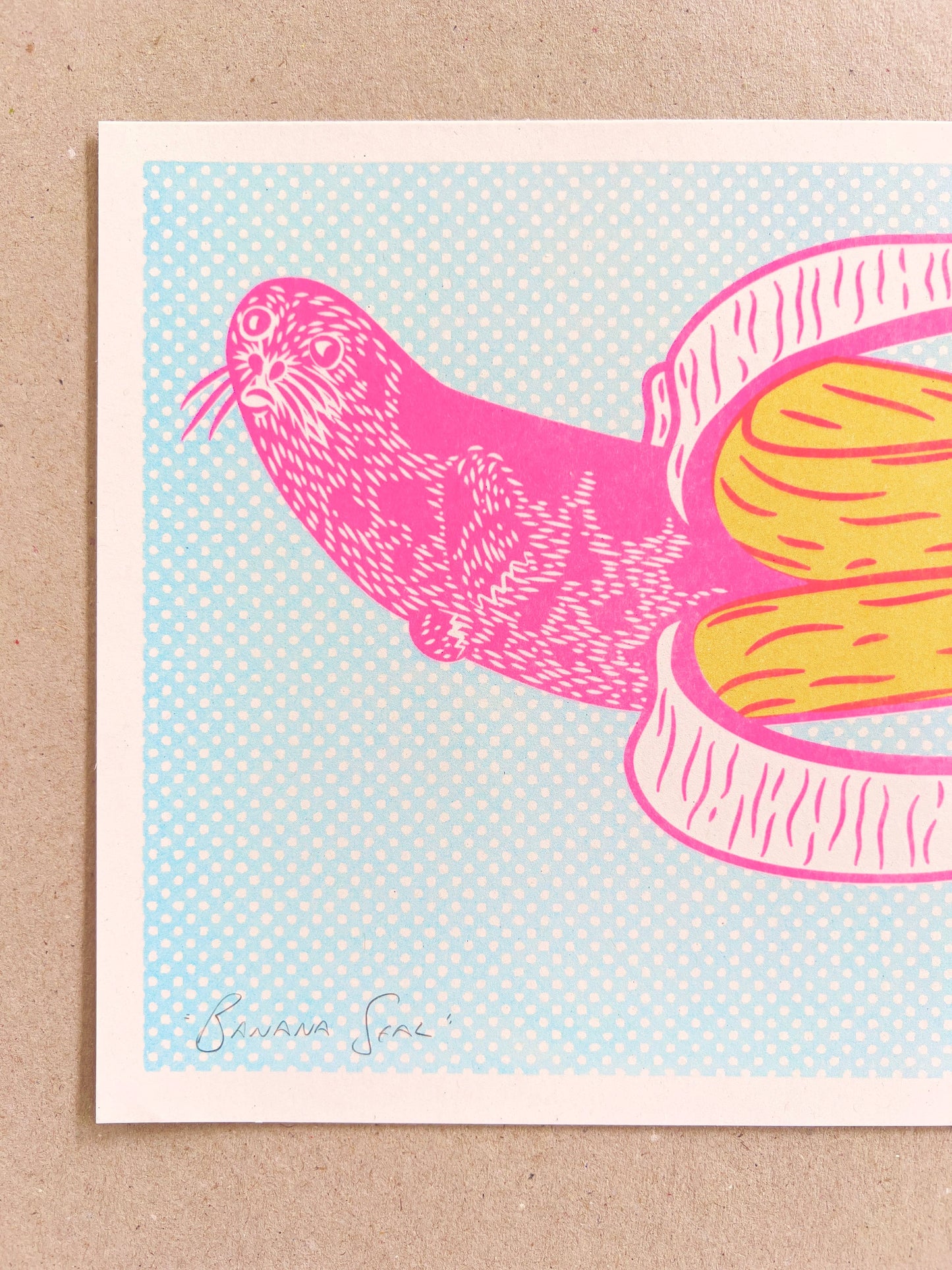 Banana Seal - A4 Size Print - by Strangford