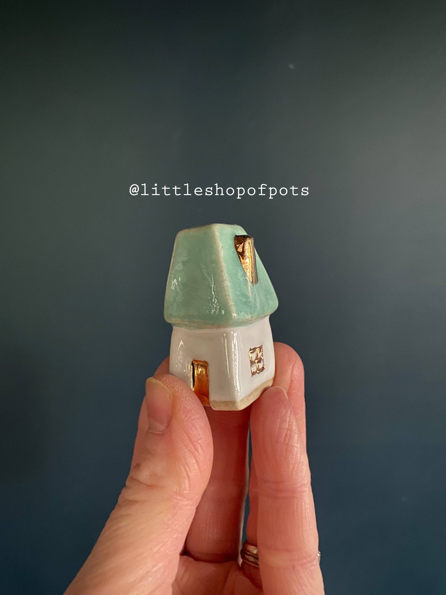 Little Shop of Pots - Mini house (turquoise)